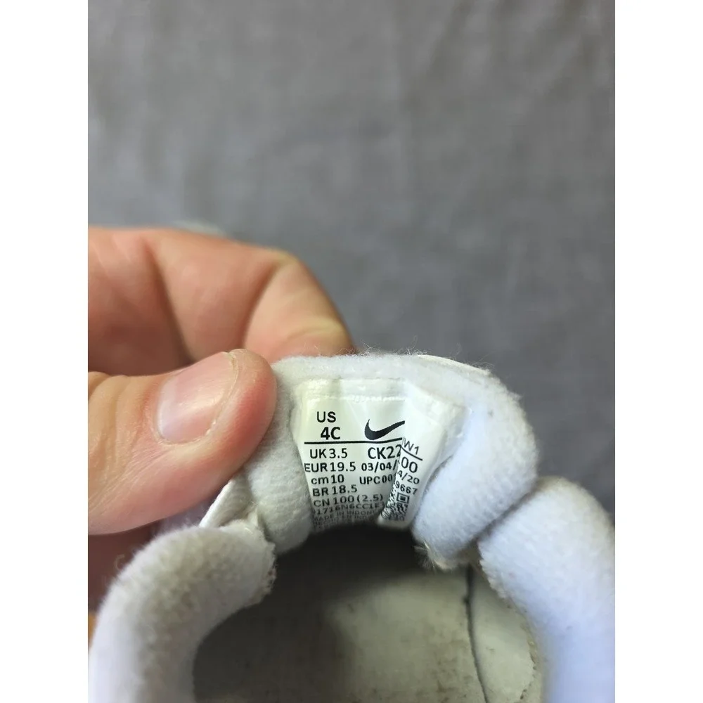 Nike Air Force 1 Crib Booties Triple White  CK2201-100 Infant Size 4C Shoe